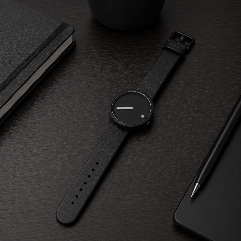 Null Watch — Minimalist Leather Quartz Watch