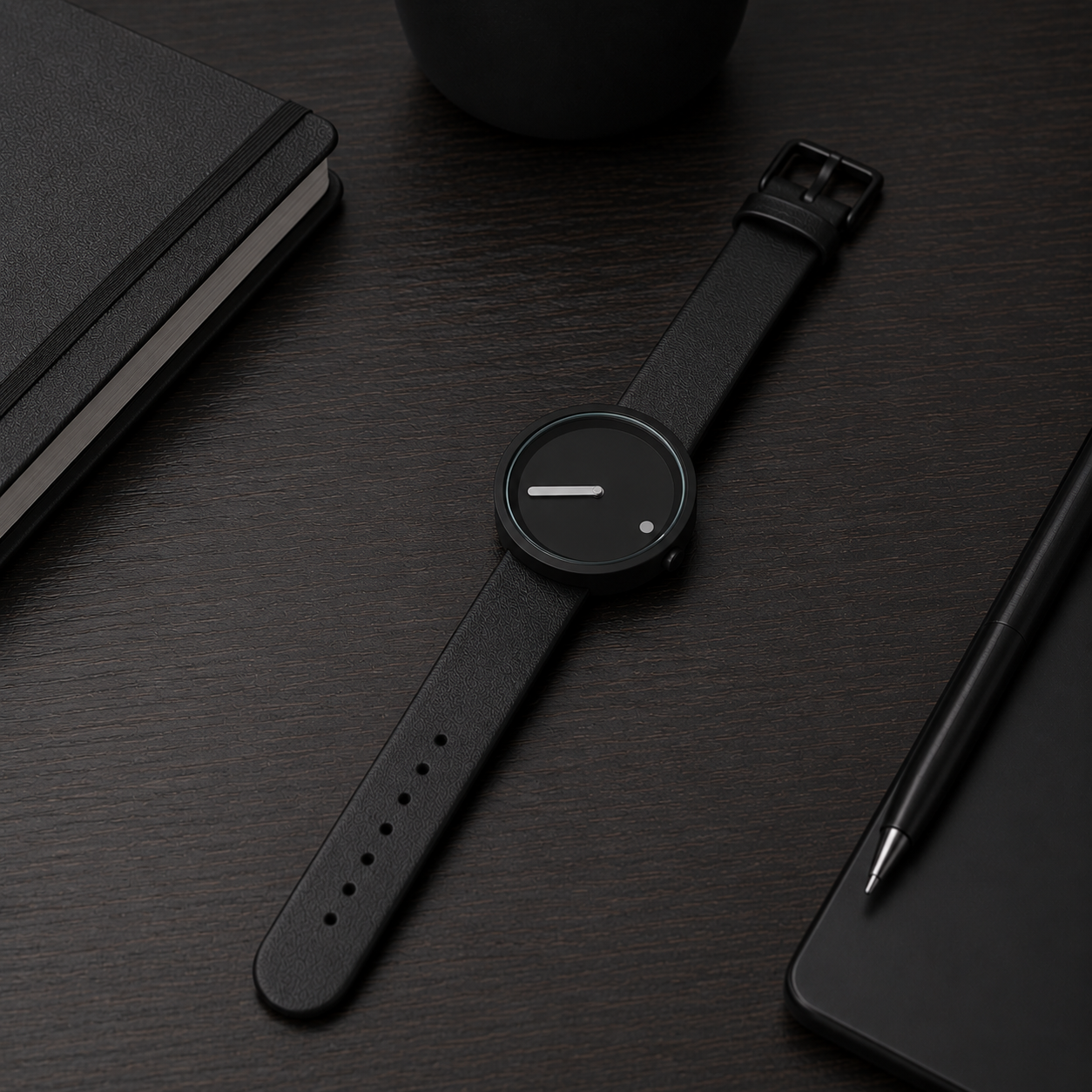 Null Watch — Minimalist Leather Quartz Watch