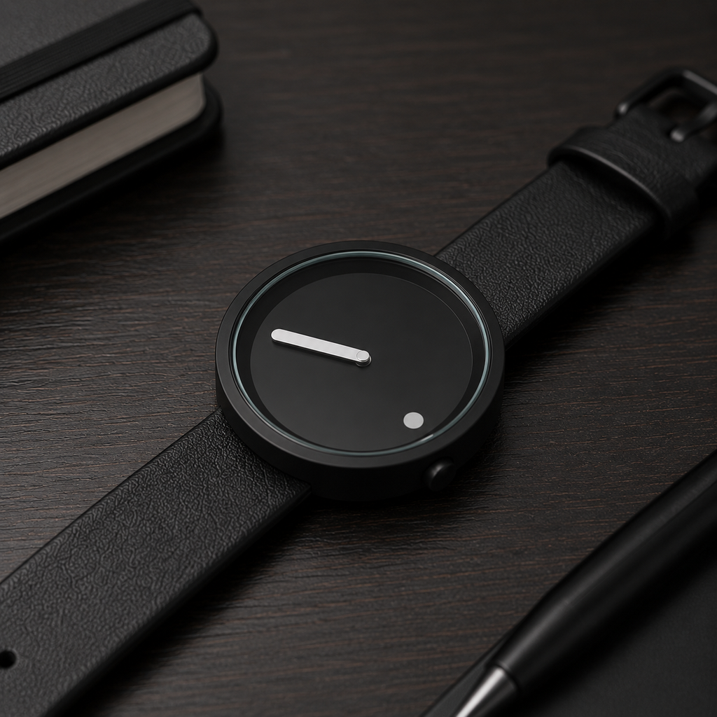 Null Watch — Minimalist Leather Quartz Watch